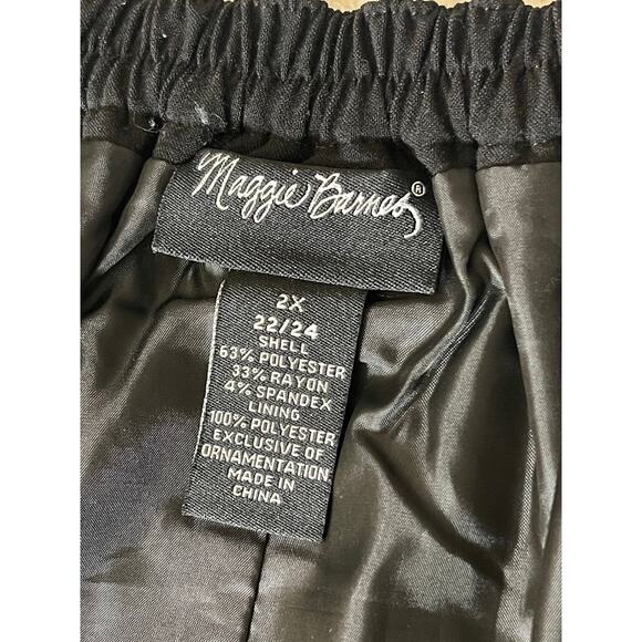 VTG Maggie Barnes Women Embroidered Flower Elastic Waist  Feminine Maxi Skirt 2X - Picture 3 of 14